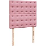 Box spring krevet s madracem ružičasti 90x200 cm baršunasti | shoptok.hr