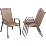 springos metalne vrtne stolice 73 x 55,5 x 93 cm (4 kom.) smeđa | shoptok.hr