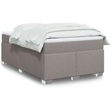 vidaXL Box spring postelja z vzmetnico taupe 120x190 cm blago | Shoptok.si
