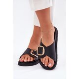 Boto Ladies Platform Sandals With Gold Buckle Black Jovira | Shoptok.si