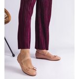 Gemre Beige ballet flats with elastic and decorative bow Newton | shoptok.hr