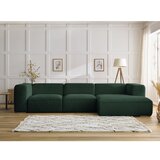 Bobochic Paris Temno zelena kotna sedežna garnitura iz tkanine bouclé (desni kot) Zephyr – | Shoptok.si