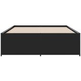 vidaXL Posteljni okvir črn 120x190 cm inženirski les in kovina, (21128480) | Shoptok.si