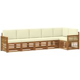 vidaXL Kotna sedežna garnitura z blazino 5 pcs Naravna in smetana, (5000283295) | Shoptok.si