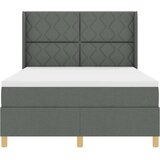  Krevet s oprugama i madracem tamno sivi - 140x200 cm tkanina | shoptok.hr