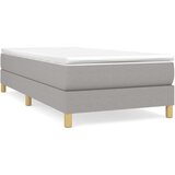  Box spring postelja z vzmetnico svetlo siv 100x200 cm blago, (20726124) | Shoptok.si