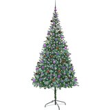 vidaXL Umestno božično drevo med 300 LED Zelena 210 cm PVC in Jeklo | Shoptok.si