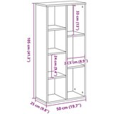  Regal za knjige boja hrasta 50x25x105 cm konstruirano drvo | shoptok.hr