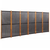 Sobna pregrada sa 6 panela crna 420 x 180 cm | shoptok.hr