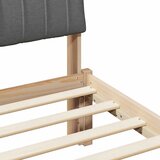  Okvir kreveta smeđe i tamnosivo 75 x 190 cm Masivna borovina | shoptok.hr