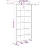  Klizna vrata s okovom 102x205 cm ESG staklo i aluminij | shoptok.hr