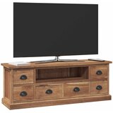 TV stalak s ladicama Prirodna 110 x 30 x 40 cm Čvrsto teak drvo | shoptok.hr