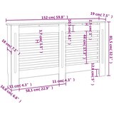  Pokrov za radijator antracit 152 x 19 x 81,5 cm MDF | shoptok.hr