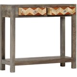  Konzolni stol sivi 86 x 30 x 76 cm od masivnog drva manga | Eponuda.ba