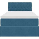  s od storage s uzglavljem Tamno plava 90 x 190 cm Baršun | shoptok.hr