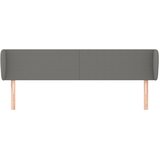  Uzglavlje s ušima tamnosivo 183x23x78/88 cm od tkanine | shoptok.hr