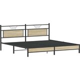  Metalni okvir kreveta bez madraca boja hrasta sonome 200x200 cm | shoptok.hr