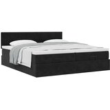  Otomanski okvir kreveta s madracima crni 200x200cm baršunasti | shoptok.hr