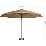  Konzolni suncobran s aluminijskom šipkom bež 300 cm | shoptok.hr