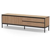 Marckeric TV omarica v hrastovem dekorju v naravni barvi 180x55 cm Lorenza – | Shoptok.si