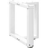  Noge za klubsko mizico v obliki črke T, 2 kosa, bele barve, 50x25x(42-43) cm, jeklo, (22123879) | Shoptok.si