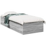 vidaXL Posteljni okvir siva sonoma 75x190 cm inženirski les Cene