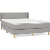  Box spring postelja z vzmetnico svetlo siva 140x200 cm blago, (20790883) | Shoptok.si