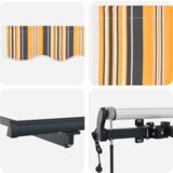 vidaXL Automatska uvlačiva tend s prugama u više boja 500x350 cm | shoptok.hr