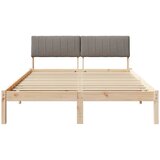  Okvir kreveta Smeđa i taupe 135 x 190 cm Masivna borovina | shoptok.hr