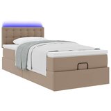 vidaXL okvir kreveta s madracem cappuccina 100x200cm umjetna koža | shoptok.hr
