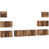  Set TV komoda Zidne Ostalo s pohranom s vratima 8 pcs Staro drvo 60 x 30 x 30 cm | shoptok.hr