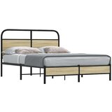  Posteljni okvir brez vzmetnice 135x190 cm sonoma hrast inž. les, (21611465) Cene