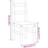 vidaXL Jedilni stoli 2 kosa sivi 40x46x99 cm trdna borovina | Shoptok.si
