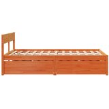  Okvir kreveta bez madraca voštano smeđi 140x190 cm od borovine | shoptok.hr