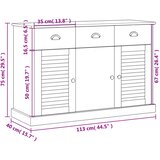  Komoda s ladicama VIGO 113 x 40 x 75 cm od masivne borovine | shoptok.hr