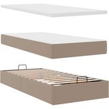 vidaXL Otomanski posteljni okvir z vzmetnico kapučino 90x190 cm, (21611414) | Shoptok.si