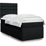 The Living Store Box spring postelja z vzmetnico črna 80x200 cm blago - Box Spring Postelja, (21428235) Cene