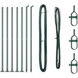 vidaXL Opečne stebričke z osnovnimi ploščami 7 kosov Ø32mm 78,5cm Galvanizirano jeklo Cene