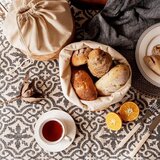 NUTS Košara, vrečka za kruh 20xh22cm / krem / bombaž, pluta, (5000231732) | Shoptok.si