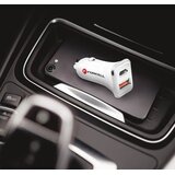 forcell auto punjač USB 3.0 + USB C Quick Charging + Power Delivery PD20W 4A CC-QCPD01 bijeli | shoptok.hr