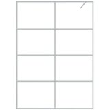 Pregrada za tuš srebrna 140 x 195 cm s prozirnim staklom ESG | shoptok.hr
