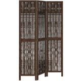  The Living Store Paravan 3-delni temno rjav trden les pavlovnije - Pregrada Za Prostor, (21494170) | Shoptok.si