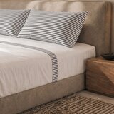 The White Stone Komplet posteljnine iz 100 % bombaža z dekorativnim robom s črtami Siva | Posteljnina za zakonsko posteljo, (5000279300) | Shoptok.si
