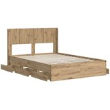  Krevetna konstrukcija s pohranom i uzglavljem Artisan Oak | shoptok.hr