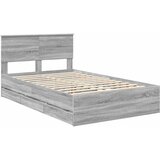  Krevetna konstrukcija Siva Sonoma 120 x 190 cm Inženjersko Drvo | shoptok.hr