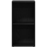 vidaXL LP škatla za shranjevanje črni hrast 71x34x36 cm inženirski les | Shoptok.si