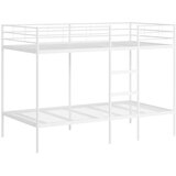 vidaXL Krevet na kat bez madraca bijeli 100x200 cm čelik | shoptok.hr
