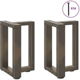  Noge za stolić T-oblika 2 kom prirodni čelik 28x25x(42-43)cm | shoptok.hr