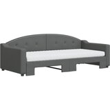  Dnevni krevet s madracem tamnosivi 90 x 200 cm od tkanine | shoptok.hr
