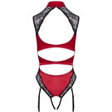 Cottelli - čipkasti body s ogrlicom (crveni) - M | shoptok.hr